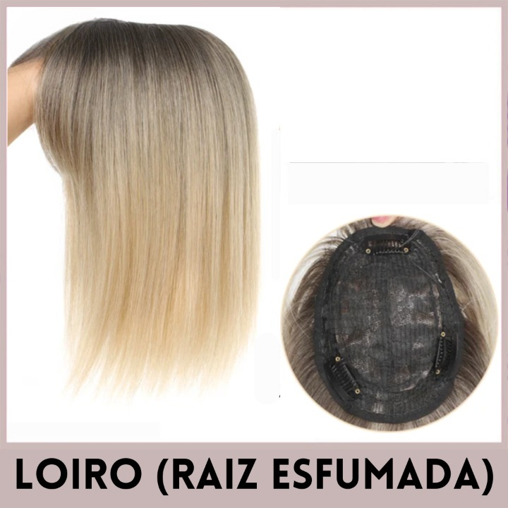 Aplique Topo Loiro Raiz Esfumada
