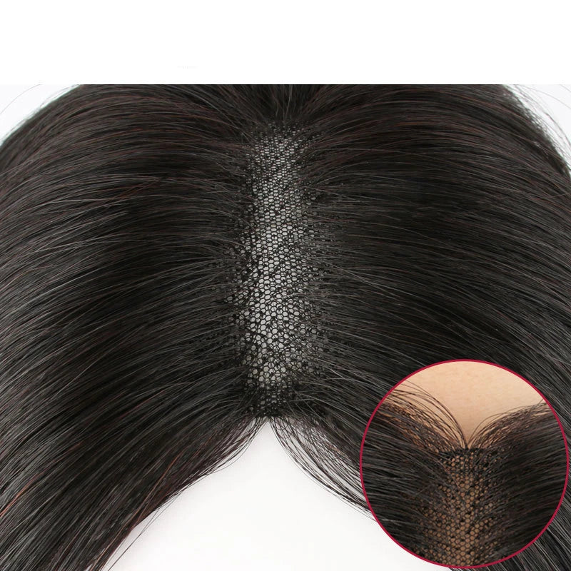 Aplique Mini Topo - (Para Alopecia, Falhas, Cabelos Ralos e com Queda) - Cabelo Humano