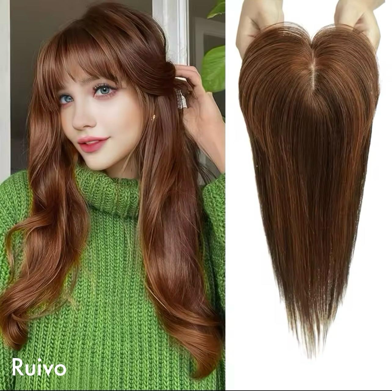 Topo De Cabeça (Cabelo Humano) - Para Alopecia, Falhas, Cabelos Ralos e com Queda