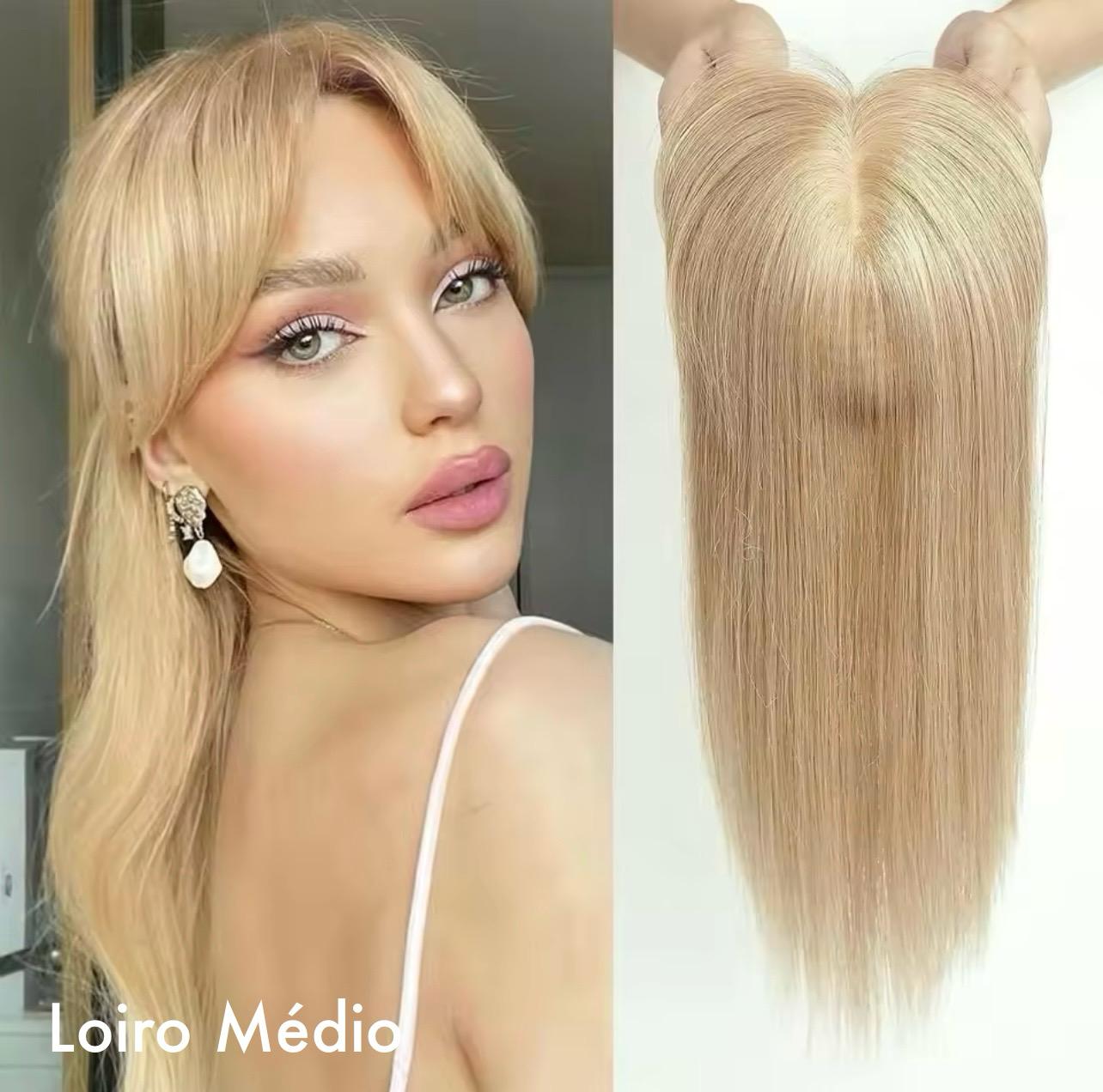 Topo De Cabeça (Cabelo Humano) - Para Alopecia, Falhas, Cabelos Ralos e com Queda