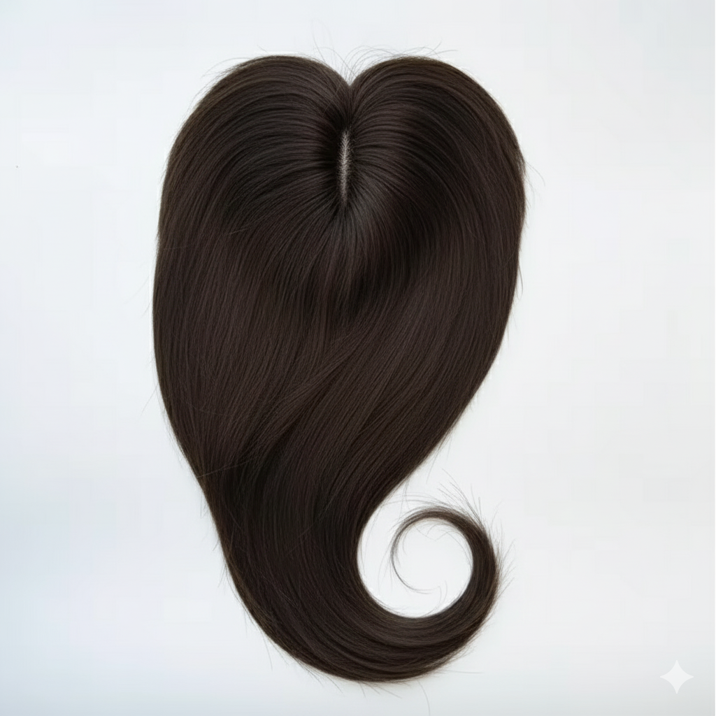 Aplique Mini Topo - (Para Alopecia, Falhas, Cabelos Ralos e com Queda) - Cabelo Humano