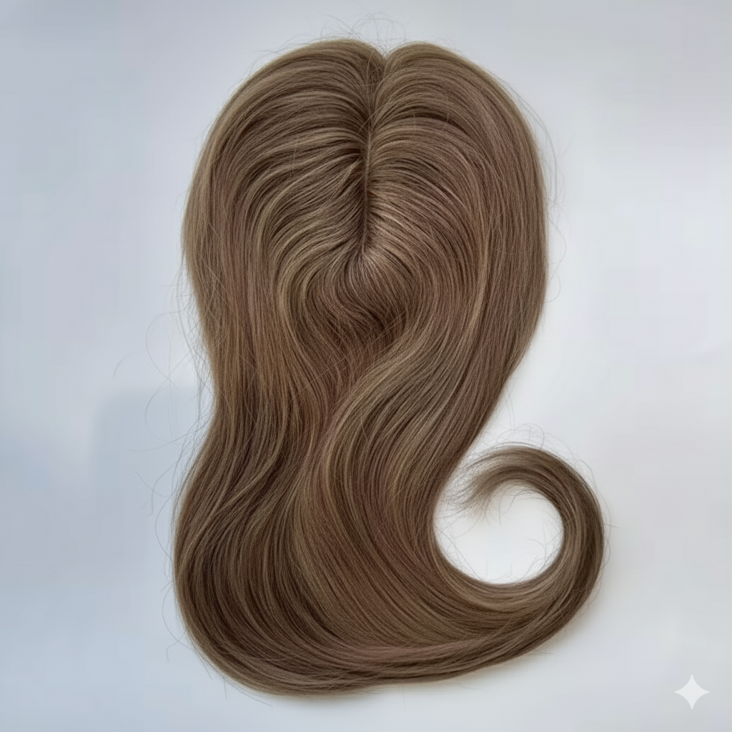 Aplique Mini Topo - (Para Alopecia, Falhas, Cabelos Ralos e com Queda) - Cabelo Humano