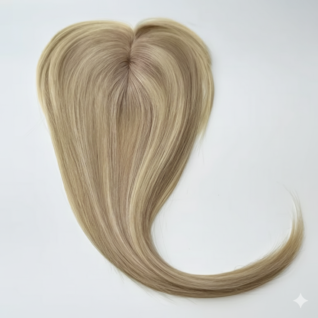 Aplique Mini Topo - (Para Alopecia, Falhas, Cabelos Ralos e com Queda) - Cabelo Humano