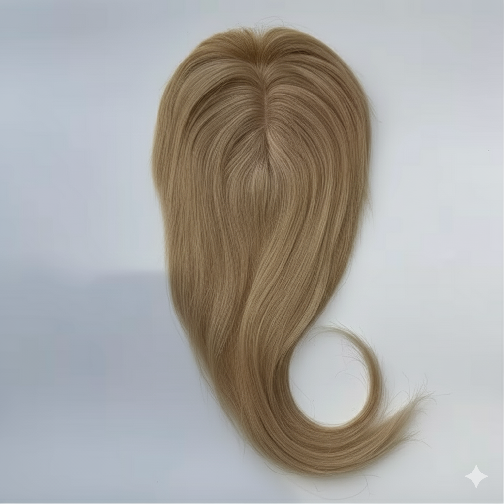 Aplique Mini Topo - (Para Alopecia, Falhas, Cabelos Ralos e com Queda) - Cabelo Humano