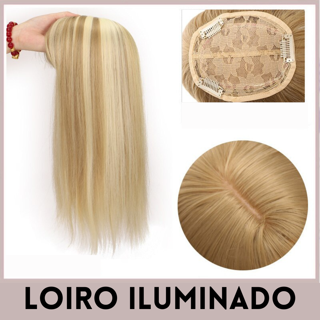 Topo de Cabeça - Fibra Orgânica (Para Alopecia, Falhas, Cabelos Ralos e com Queda) 